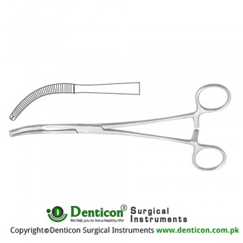 Mikulicz Peritoneum Forcep Curved - 1 x 2 Teeth Stainless Steel, 20 cm - 8" 